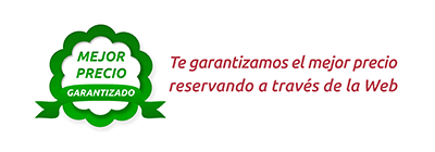 Mejor precio garantizado reservando a través de la Web